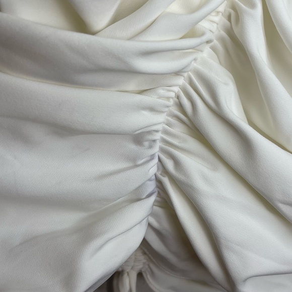 NBD Delaney Mini Dress in Ivory Size Small Revolve Ruched Sleeveless - Picture 5 of 7